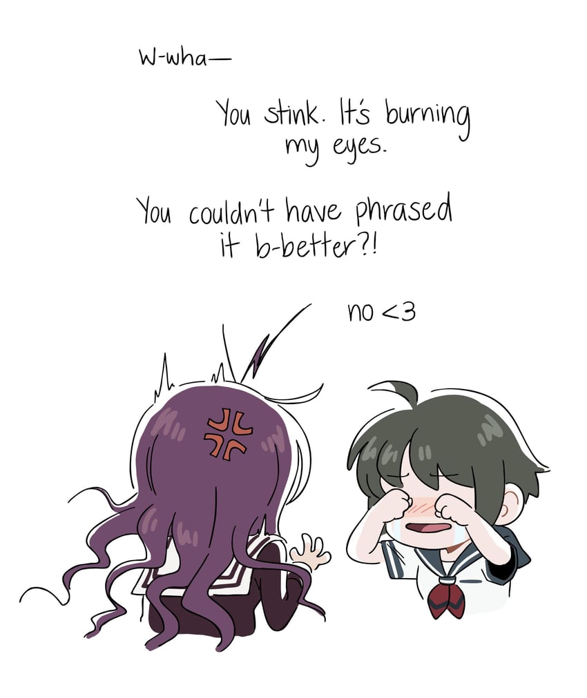 fukawa toko and naegi komaru (danganronpa and 1 more) drawn by kiana_mai