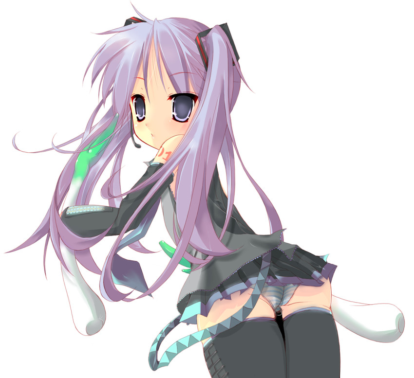 hatsune miku and hiiragi kagami (vocaloid and 1 more) drawn by ouki