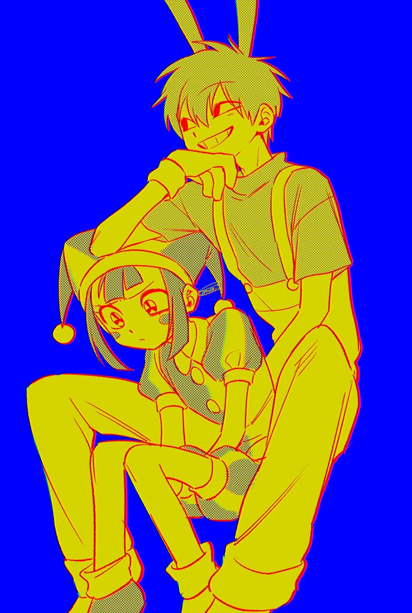 pomni and jax (the amazing digital circus) drawn by menma_(enaic31)