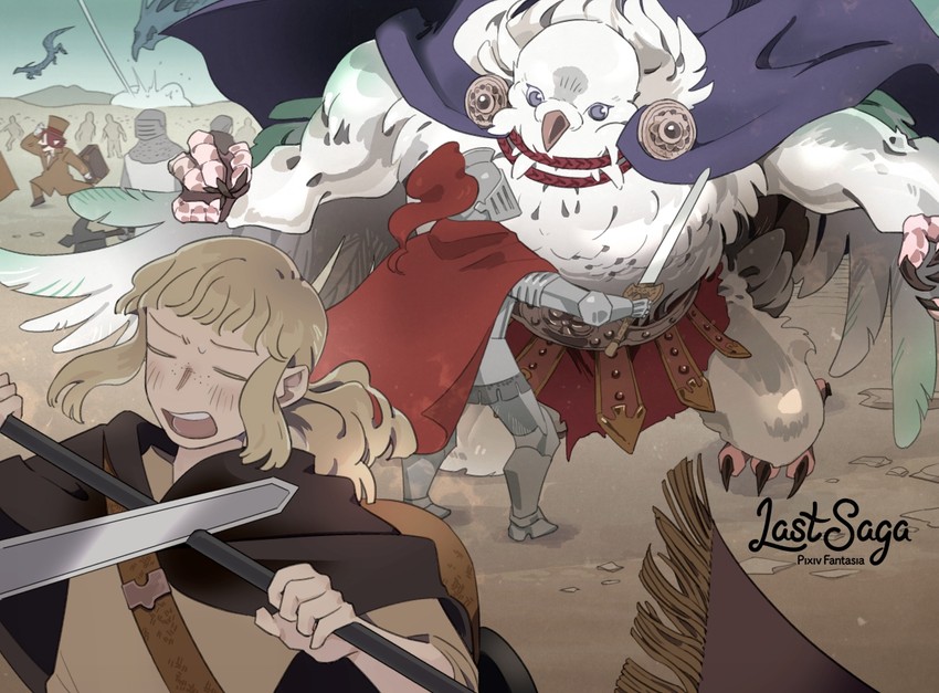 squire, acca onna kishi, patel, and avni (pixiv fantasia and 1 more) drawn by majo_(mazyomazyo)