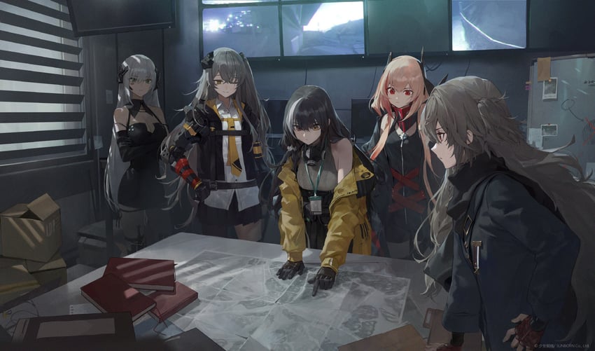 ump45, m4 sopmod ii, ro635, gager, and sp9 (girls' frontline)