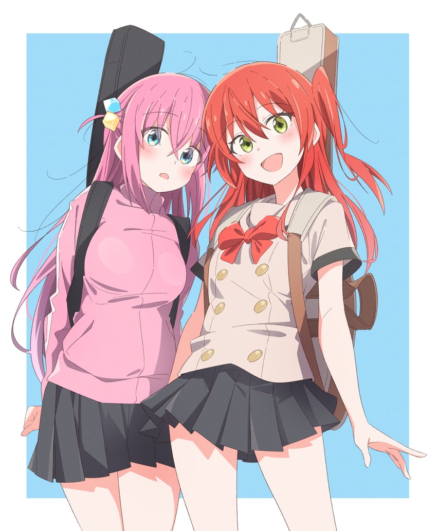 gotoh hitori and kita ikuyo (bocchi the rock!) drawn by eitopondo