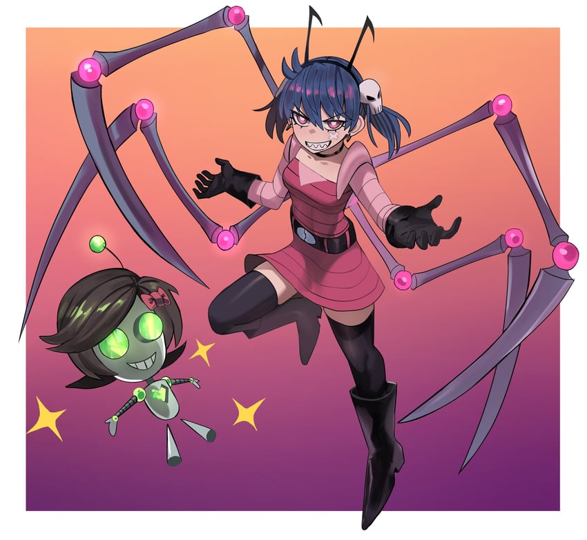 ji-yoon, gir, and zim (original and 1 more) drawn by jourd4n