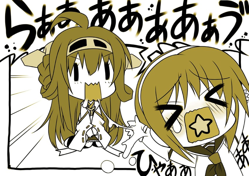 kongou and natori (kantai collection) drawn by senomoto_hisashi