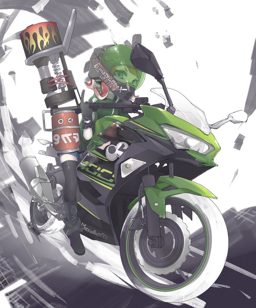 octoling player character and octoling girl (splatoon) drawn by matsushita_(matsudbox)