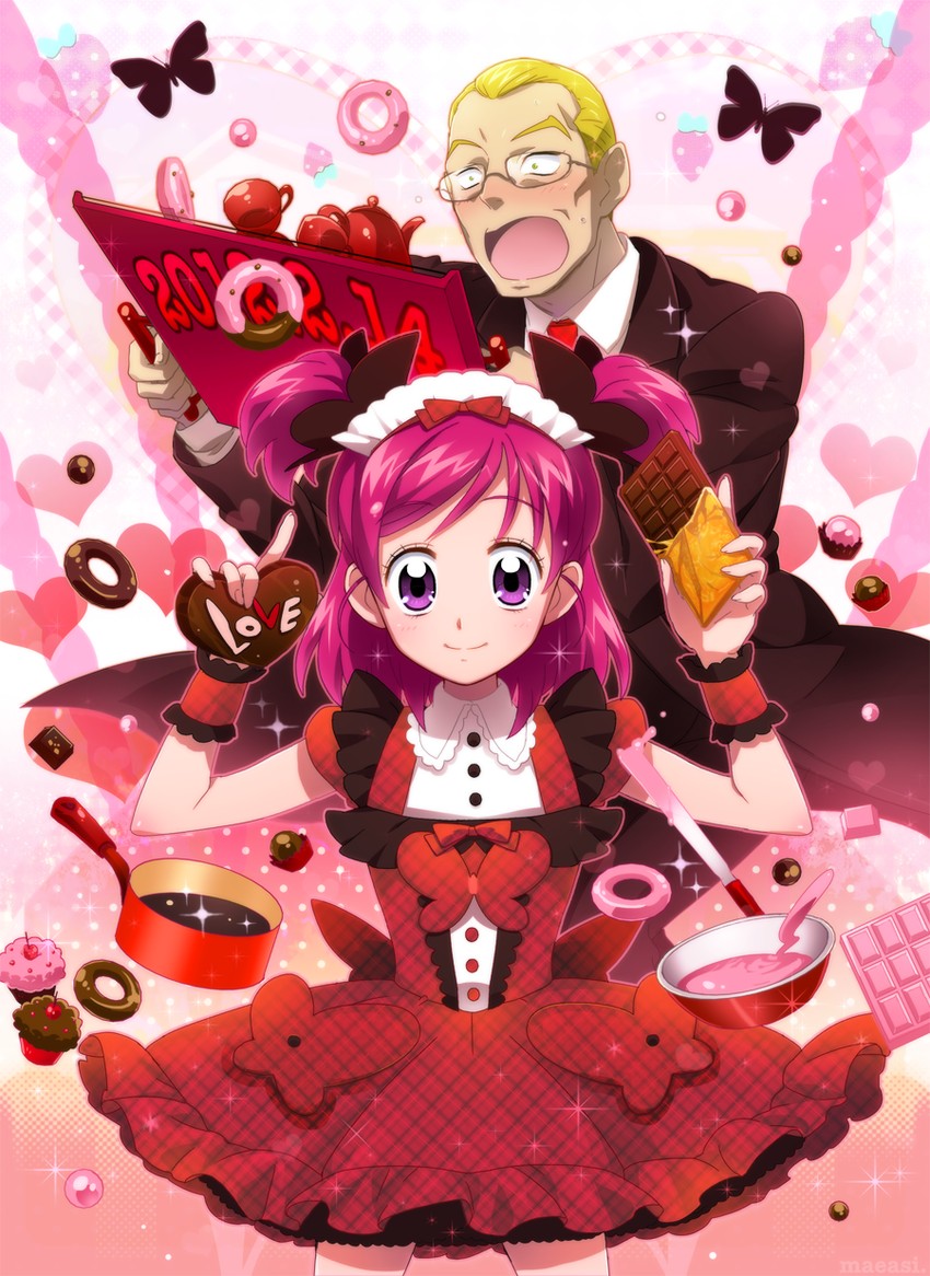 yumehara nozomi and bunbee (precure and 1 more) drawn by maeashi