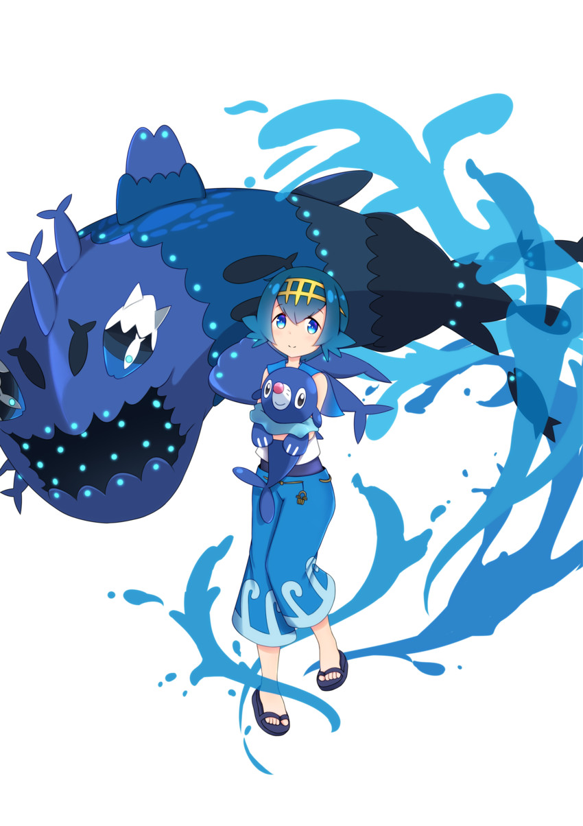 lana, popplio, and wishiwashi (pokemon and 1 more) drawn by aoi_thomas