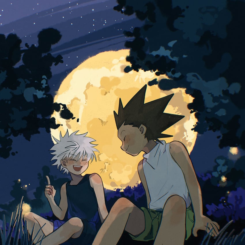 killua zoldyck and gon freecss (hunter x hunter) drawn by mumian67053620