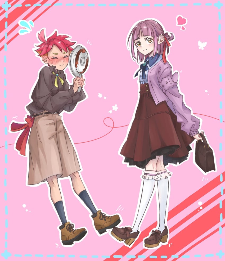 lacey and crispin (pokemon and 1 more) drawn by mirumeru