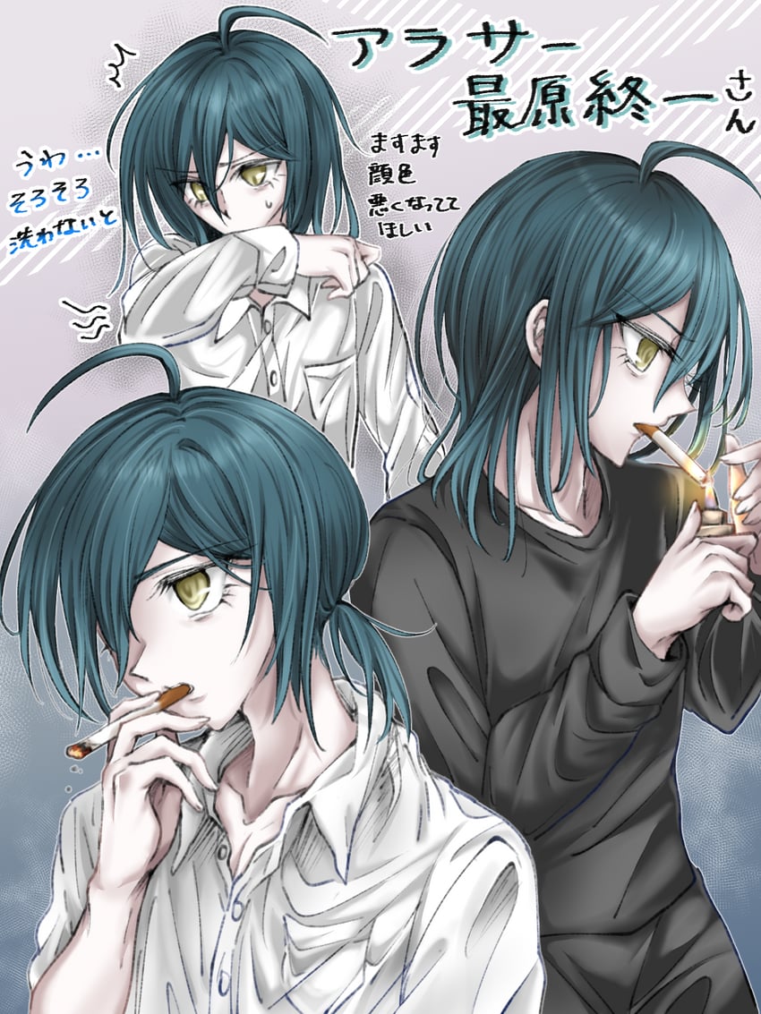 saihara shuichi (danganronpa and 1 more) drawn by moon_(moon0771110)