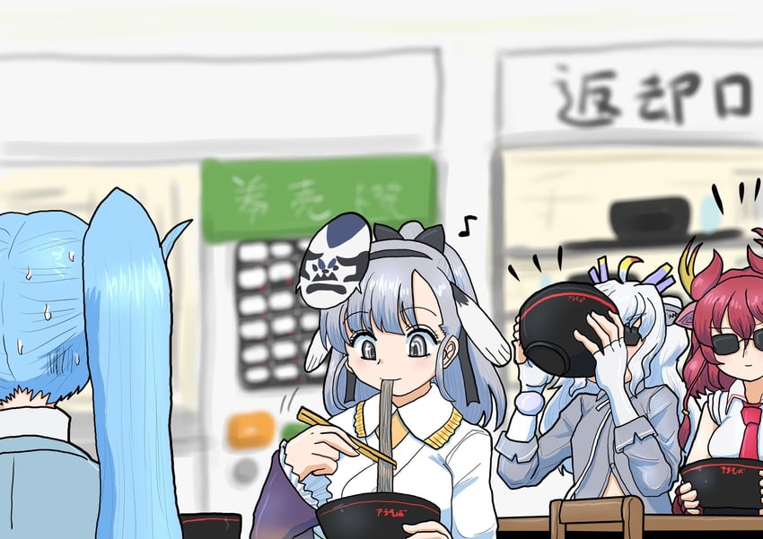 seiryuu, white dragon, red dragon, and jinmen-gyo (kemono friends and 1 more) drawn by shinkaisoku