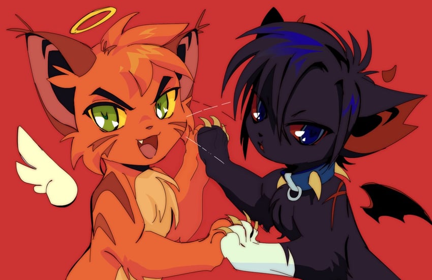 firestar and scourge (warrior cats and 1 more) drawn by sam_(kyaptainkiddo)
