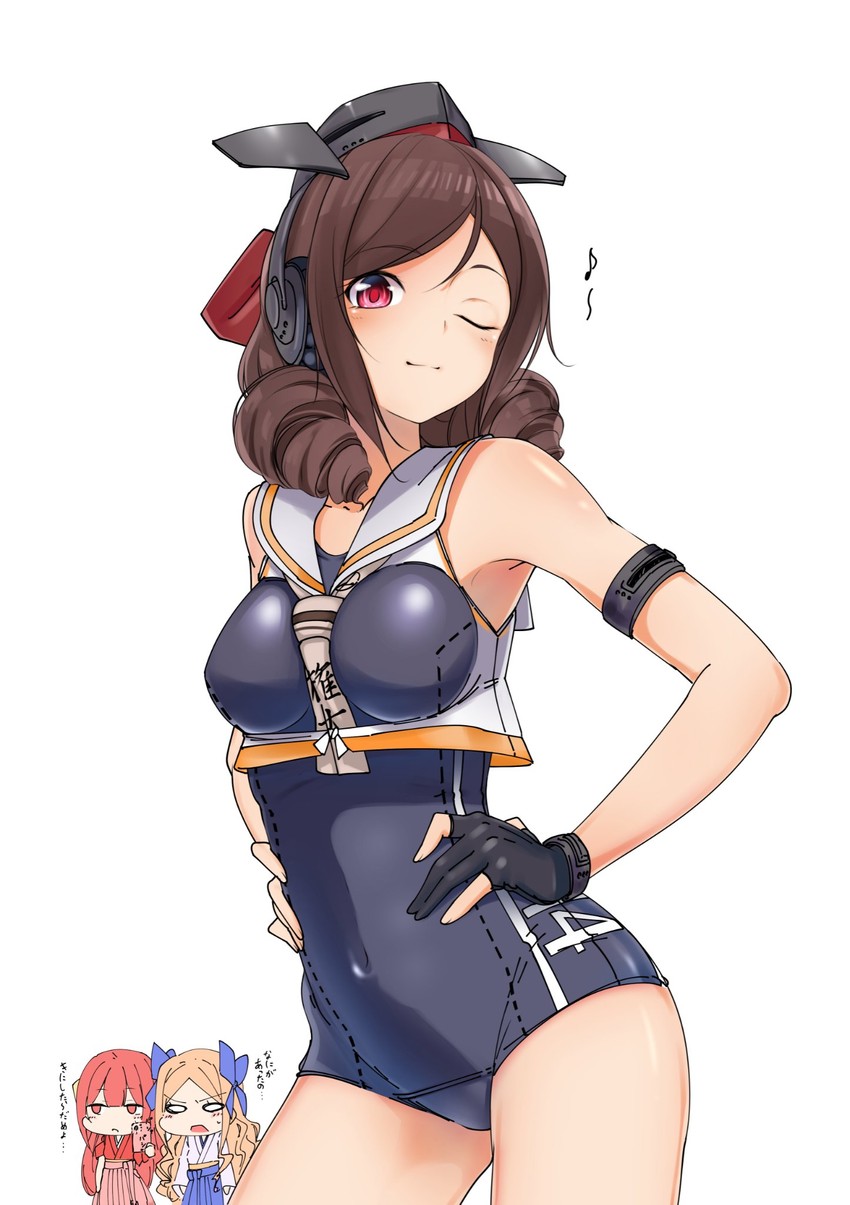 kamikaze, asakaze, harukaze, and i-14 (kantai collection) drawn by shinomu_(cinomoon)