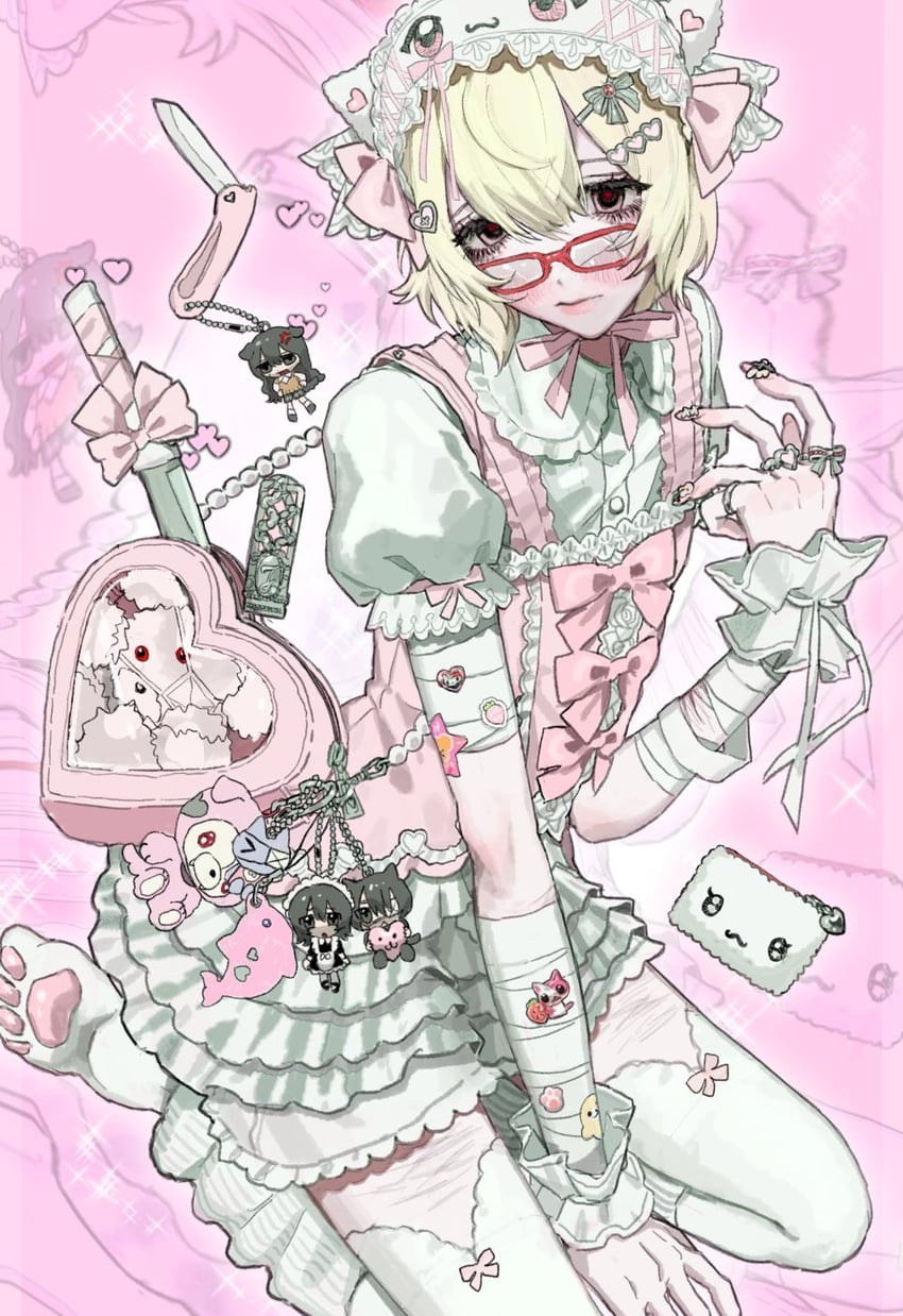 hello kitty, gloomy bear, and lemongoma (original and 6 more) drawn by rios14