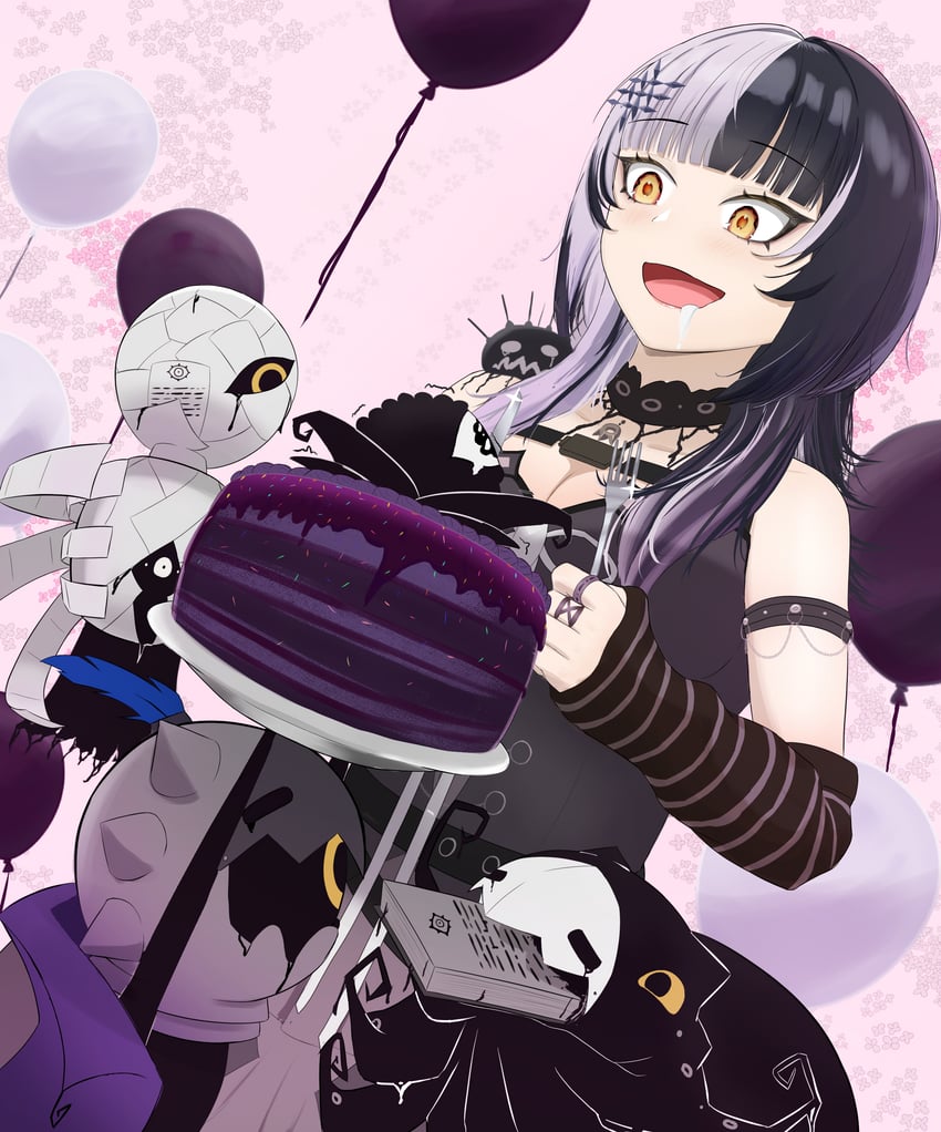 shiori novella, yorick, and novelites (hololive and 1 more) drawn by misterrai