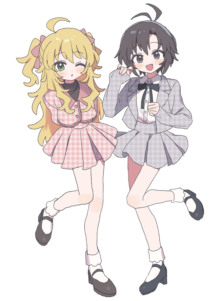 hoshii miki and kikuchi makoto (idolmaster) drawn by pnt_0202