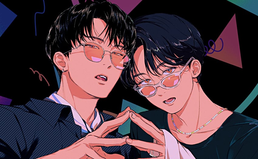 jeonghan and wonwoo (real life and 1 more) drawn by pearl8
