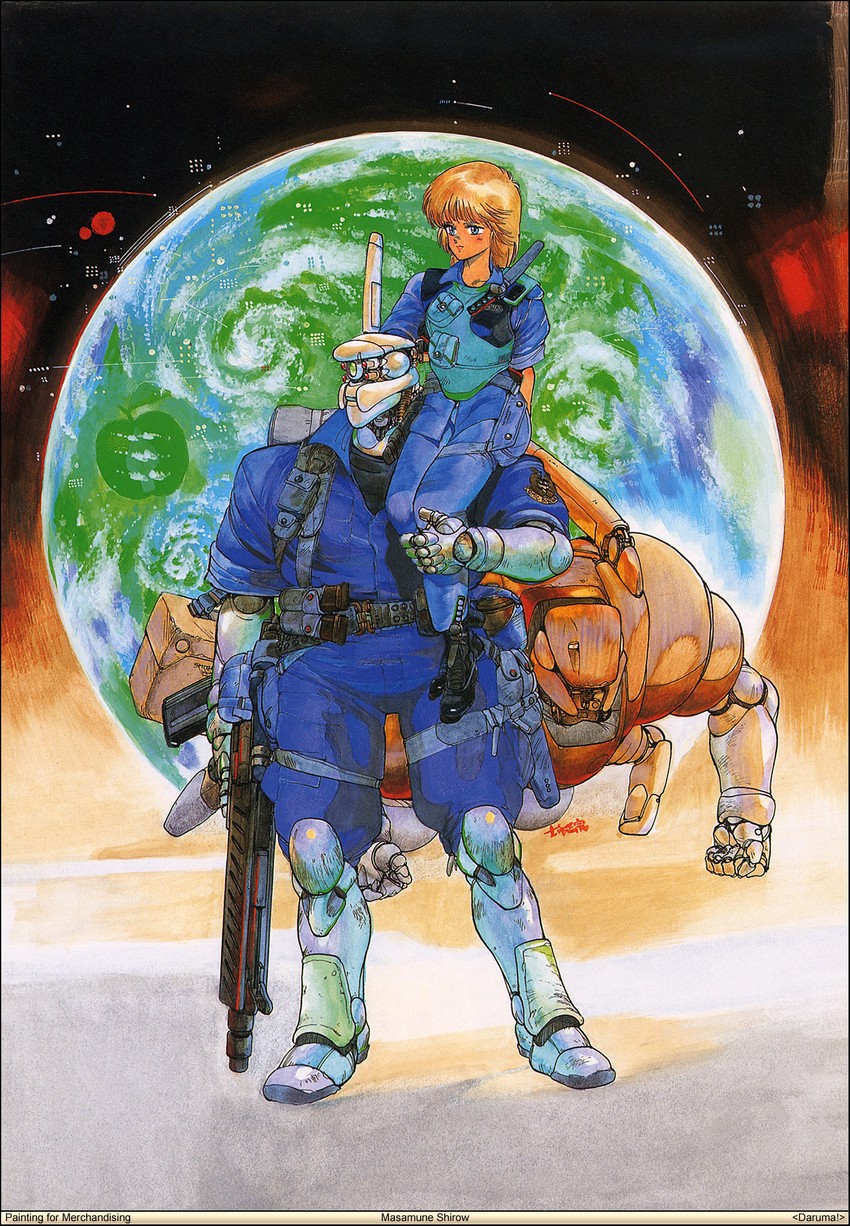 deunan knute and briareos hecatonchires (appleseed and 1 more) drawn by shirow_masamune