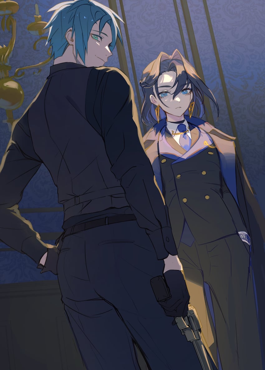 ouro kronii and regis altare (hololive and 4 more) drawn by ryuko_lee
