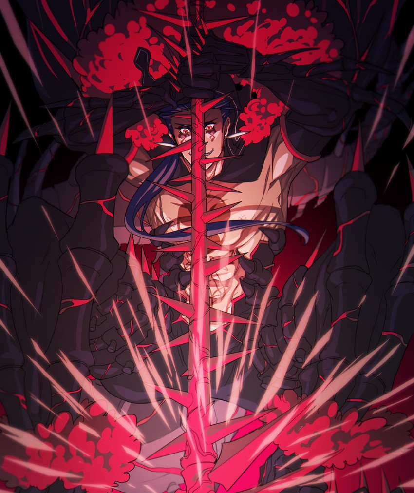 cu chulainn and cu chulainn alter (fate and 1 more) drawn by kuroda_matsurika