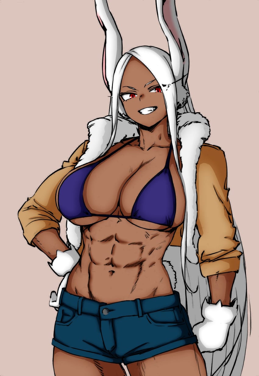 mirko (boku no hero academia) drawn by jupiter_orange and parallaxfused