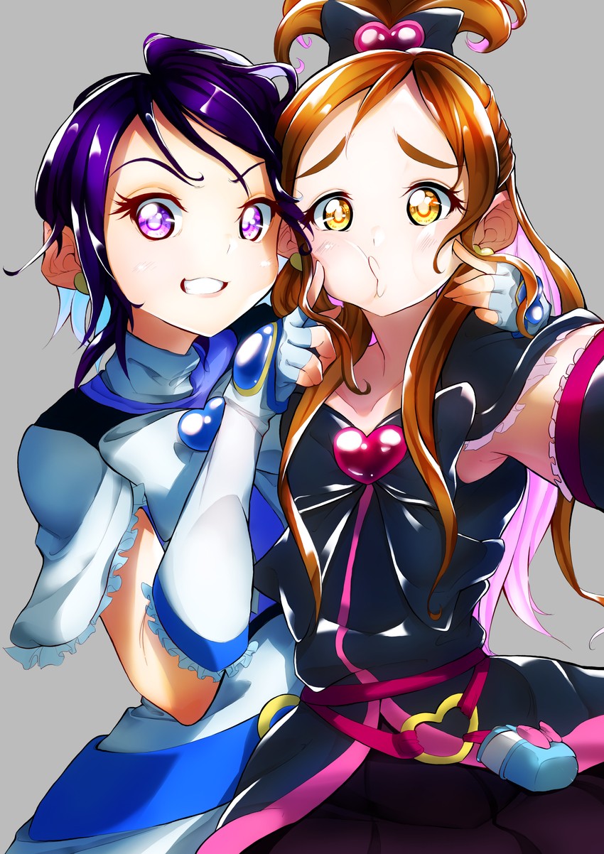 misumi nagisa, yukishiro honoka, cure black, and cure white (precure and 2 more) drawn by rikito1087