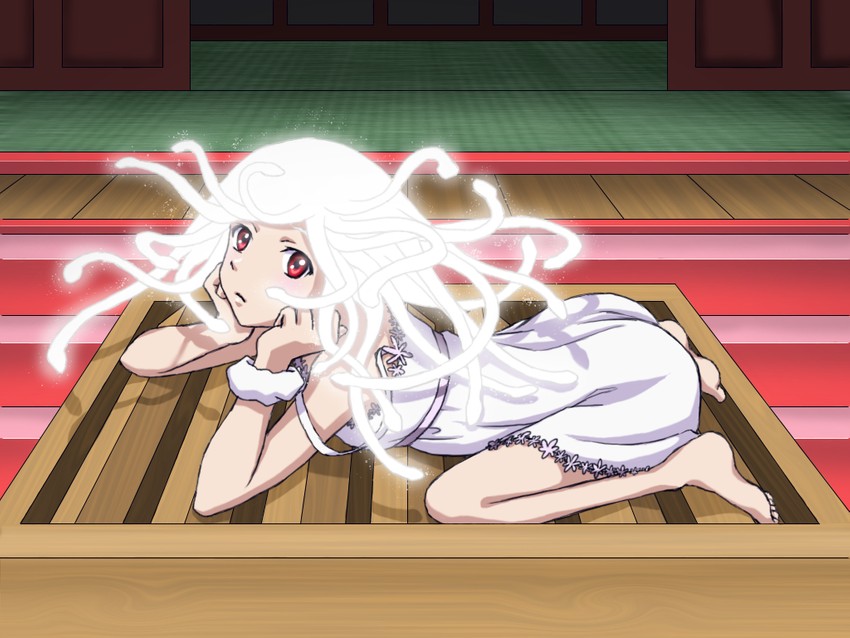 sengoku nadeko and god nadeko (monogatari and 1 more) drawn by shelty