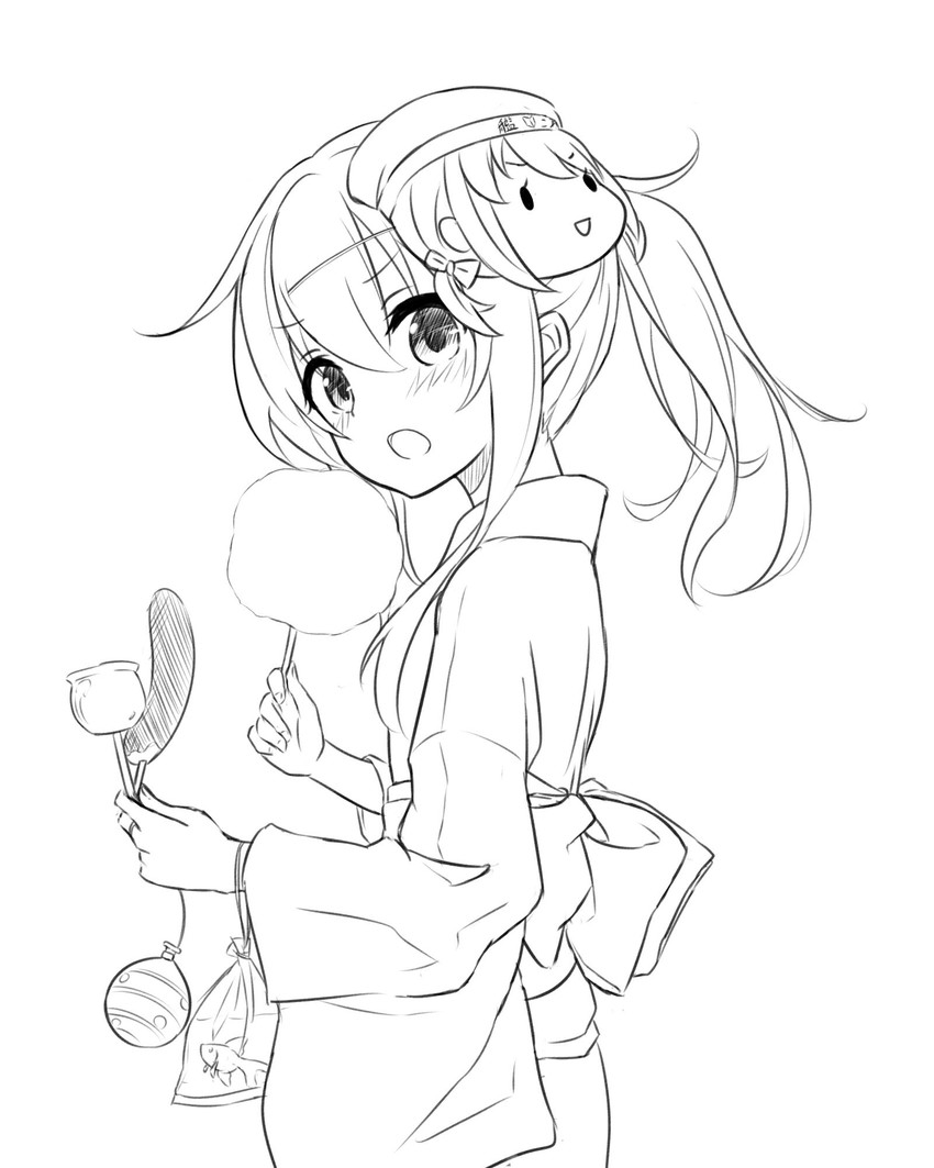 akatsuki and error musume (kantai collection) drawn by azuuru