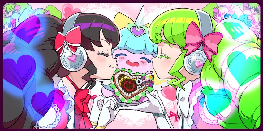 falulu, gaaruru, unicorn, and mini falulu (pretty series and 1 more) drawn by moudoku_(decopon3rd)