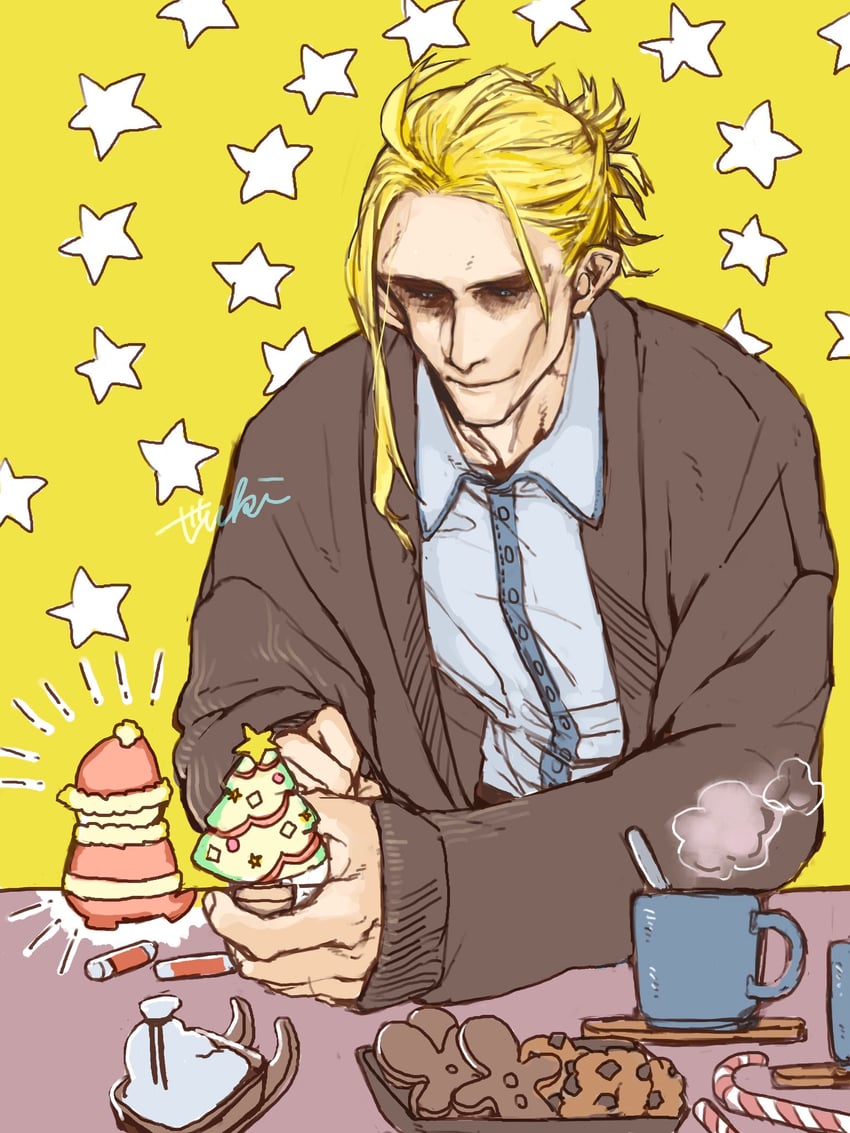 yagi toshinori (boku no hero academia) drawn by aki_shigeru