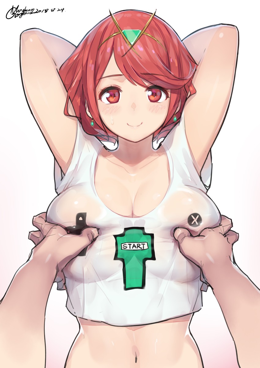 pyra (xenoblade chronicles and 1 more) drawn by gorgeous_mushroom