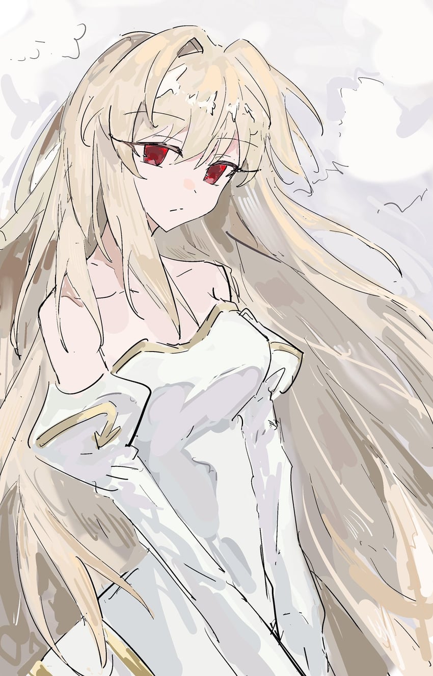 arcueid brunestud and archetype earth (tsukihime) drawn by dongxunyu