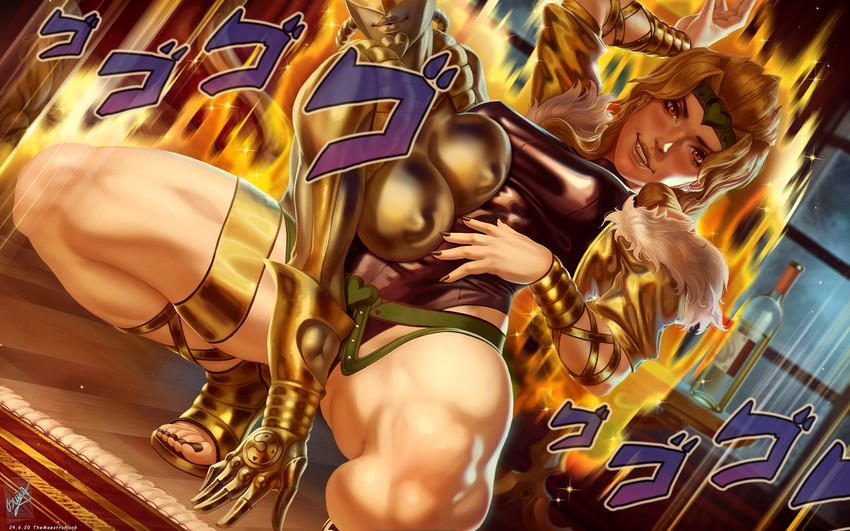 dio brando and the world (jojo no kimyou na bouken and 1 more) drawn by themaestronoob