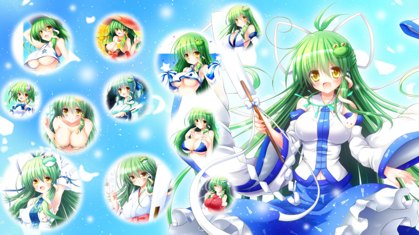 kochiya sanae (touhou) drawn by osashin_(osada)