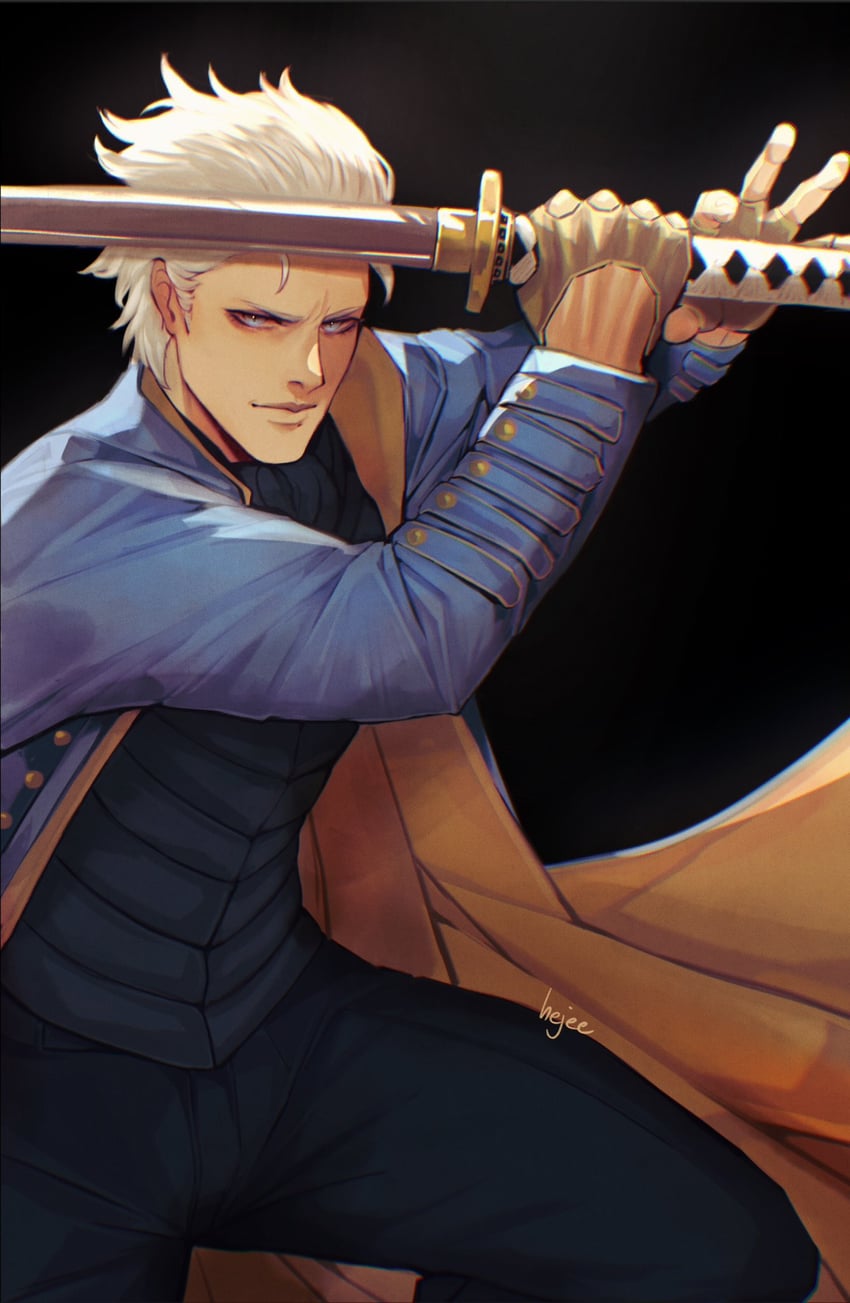 vergil (devil may cry and 1 more) drawn by hejee
