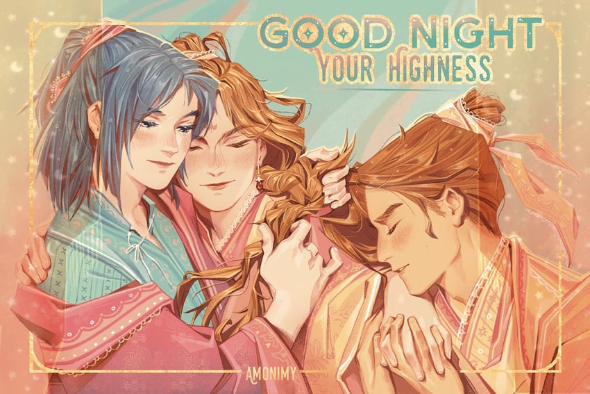 xie lian, mu qing, and feng xin (tianguan cifu) drawn by amonimy