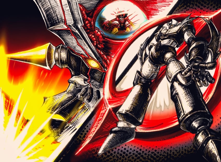 kabuto kouji and mazinger zero (mazinger and 1 more) drawn by sickking