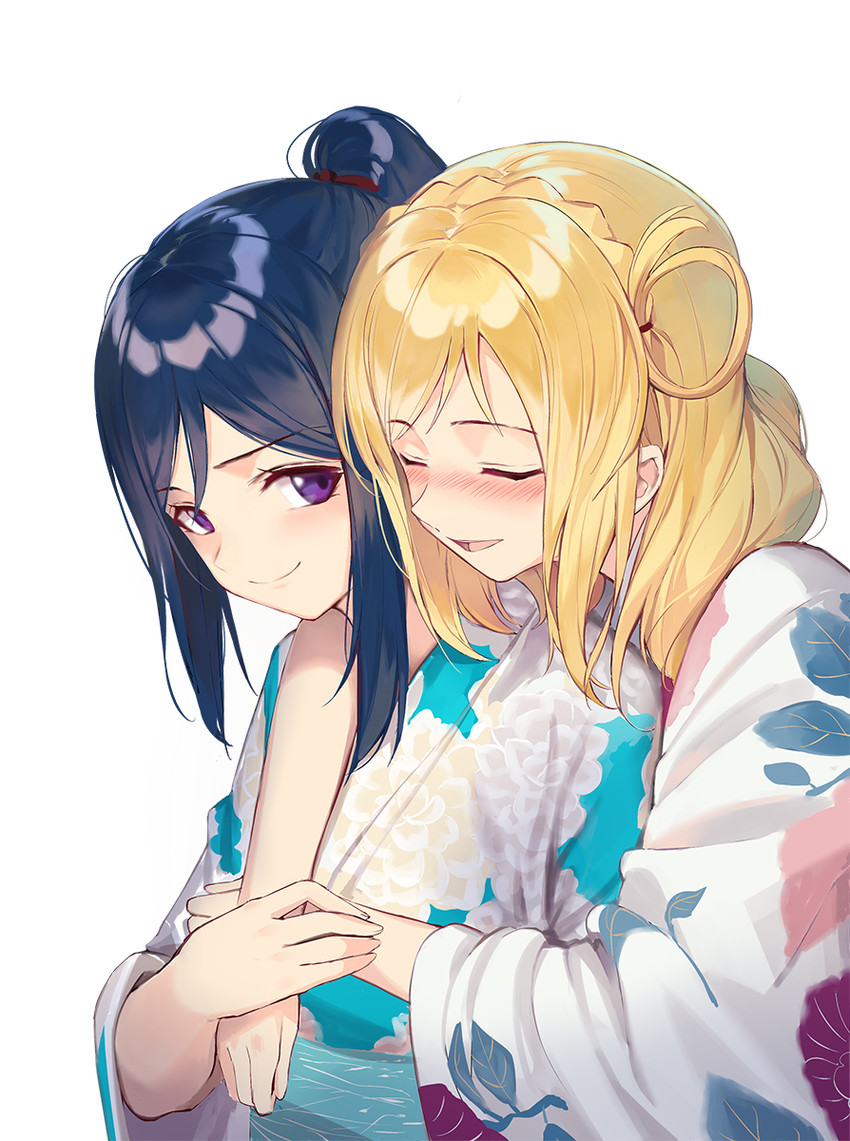 matsuura kanan and ohara mari (love live! and 1 more) drawn by huanxiang_heitu