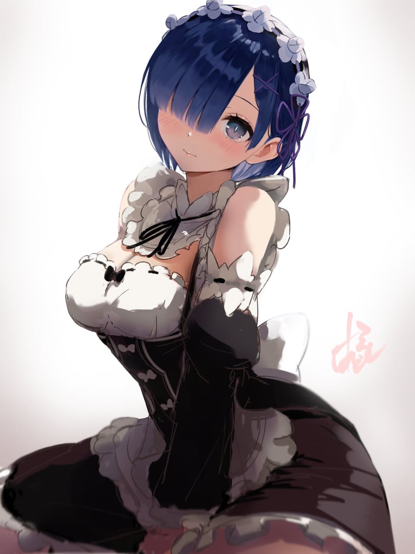 rem (re:zero kara hajimeru isekai seikatsu) drawn by hylran0427