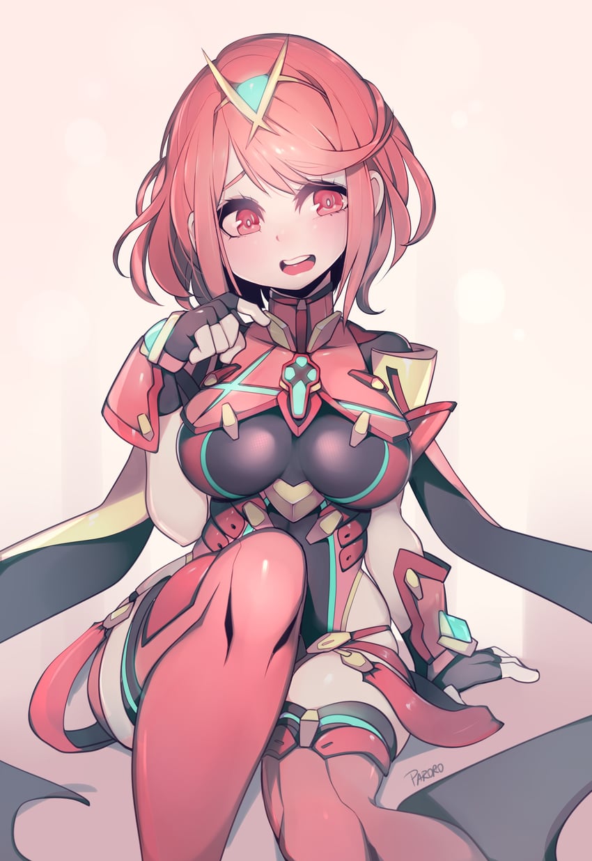pyra (xenoblade chronicles and 1 more) drawn by parororo