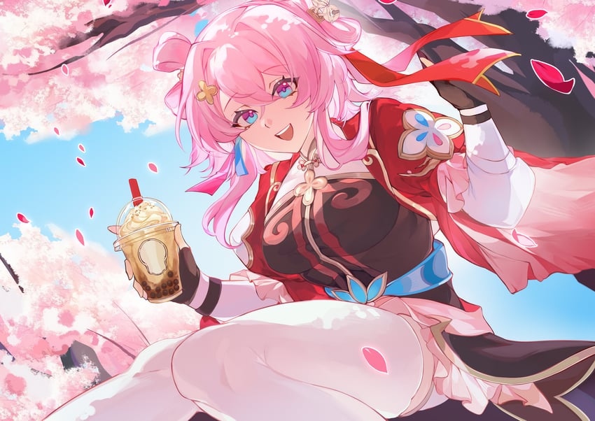 march 7th (honkai and 1 more) drawn by elujun