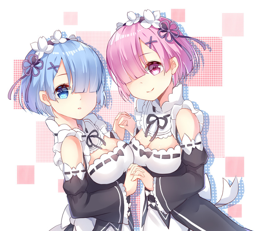 rem and ram (re:zero kara hajimeru isekai seikatsu) drawn by chuor_(chuochuoi)