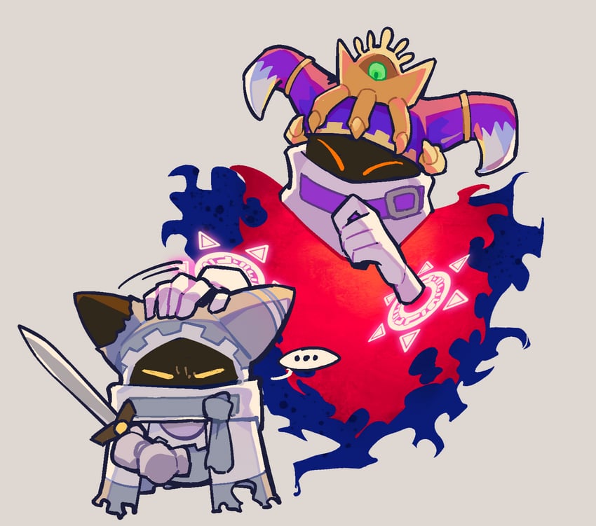 magolor, traitor magolor, and interdimensional magolor (kirby and 3 more) drawn by aluuuuu721