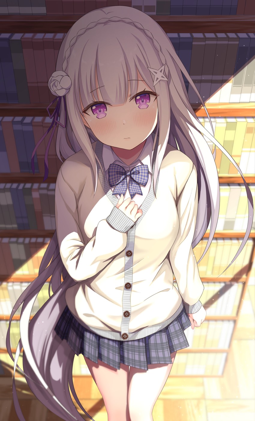 emilia (re:zero kara hajimeru isekai seikatsu) drawn by echiru39