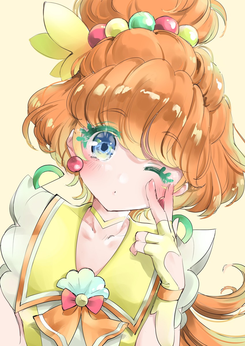 ichinose minori and cure papaya (precure and 1 more) drawn by duko