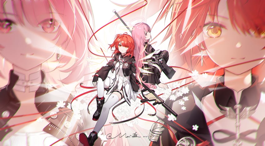 exusiai, lemuen, and exusiai the new covenant (arknights) drawn by morimori_(14292311)