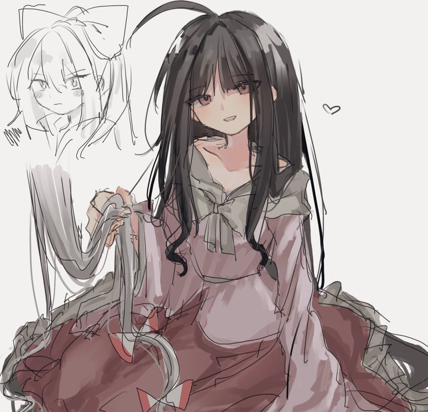 fujiwara no mokou and houraisan kaguya (touhou) drawn by hachi_6218