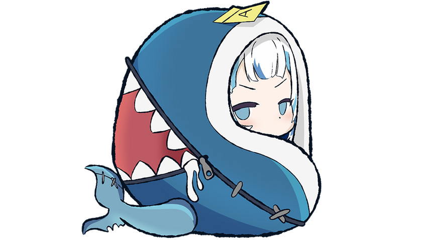 gawr gura and sayu (hololive and 2 more) drawn by ikalsaurus