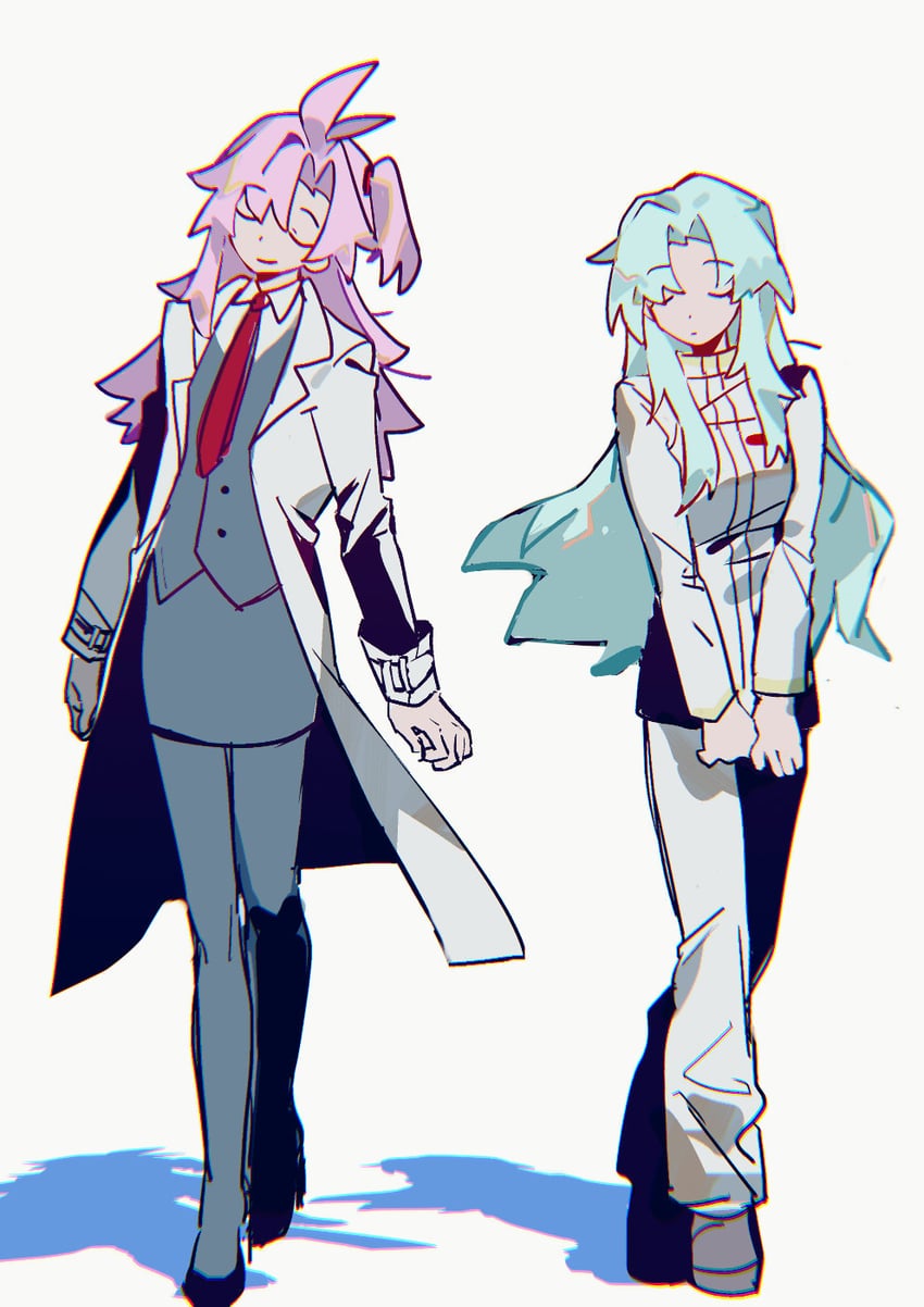 hatsutori hajime and angela (project moon and 2 more) drawn by shuiyemusan