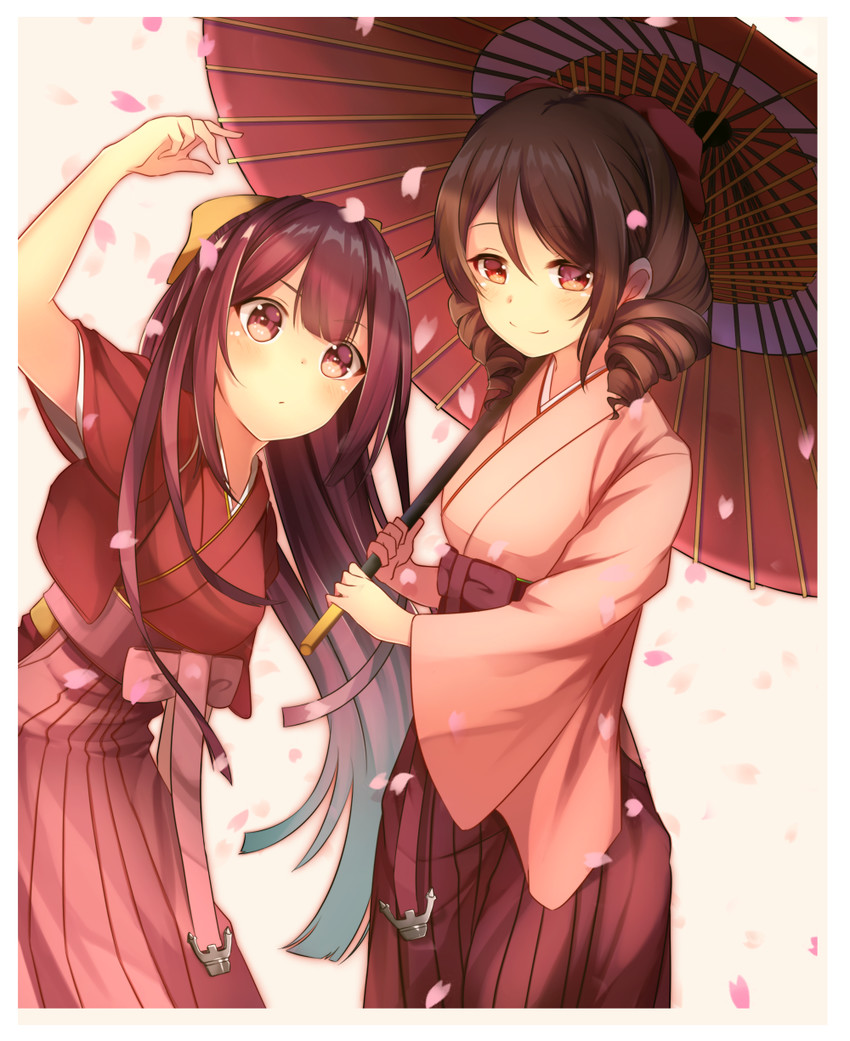 kamikaze and harukaze (kantai collection) drawn by koruta_(nekoimo)